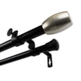 thumbnail image 3 of Window Trend InStyleDesign 13/16" Two Tone Tube Collection Double Curtain Rod Diego Finial 28 to 48 inch, 3 of 5