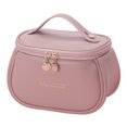 thumbnail image 4 of Casual Square Bag Wash Pouch Travel Storage Bag Organizer Case PU Leather Cosmetic Cases Travel Organizer Storage Toiletry Bag Makeup Bags Cosmetic Bag Storage Bag PINK, 4 of 8