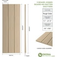 thumbnail image 2 of Ekena Millwork 16 1/2"W x 66"H Rustic Three Board Joined Board-n-Batten Rough Cedar Faux Wood Shutters w/No Batten (Per Pair), Primed Tan, 2 of 11