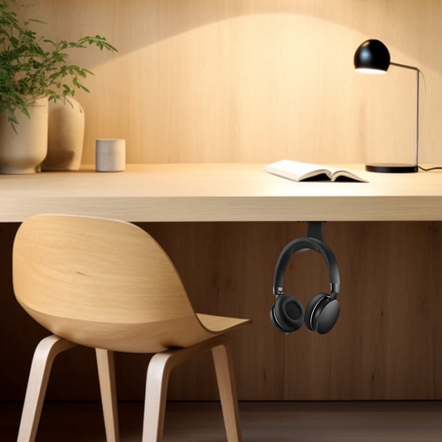 Houderco Soporte Adhesivo Para Audífonos Oreja Negro Para Colgar Y Proteger Auriculares