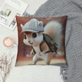 thumbnail image 2 of Orinice Squirrel Graphic Decorative Throw Pillow Cover for Home Couch Living Room Bed Sofa - Short Plush Pillowcase 1PC 24x24in, 2 of 5