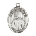 thumbnail image 2 of .925 Sterling Silver Saint Jeanne Jugan Medal Pendant on 24 Inch Endless Rhodium Plated Heavy Curb Brass Chain, Catholic Religious Necklace -Made in USA- Deluxe Velvet Gift Box, 2 of 6
