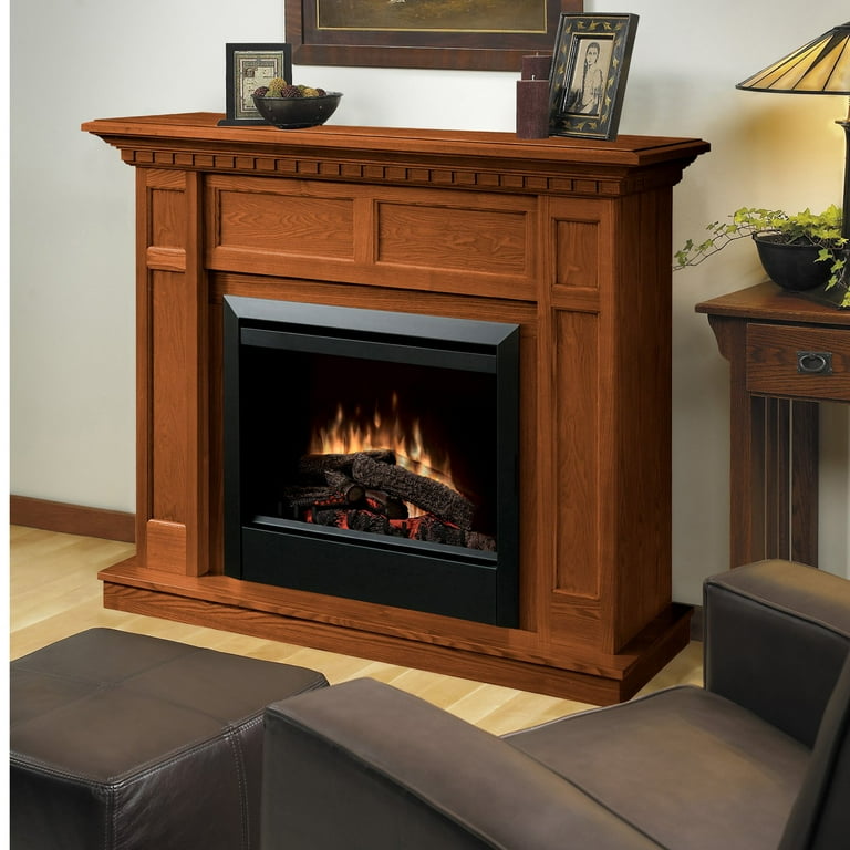 Dimplex Caprice 48 inch Electric Fireplace Mantel Package with Log - Oak,  DFP4743O - Walmart.com