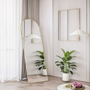 59x16 Arched Full Length Mirror Full Body Mirror Floor Mirror Standing Hanging or Leaning Wall,Gold