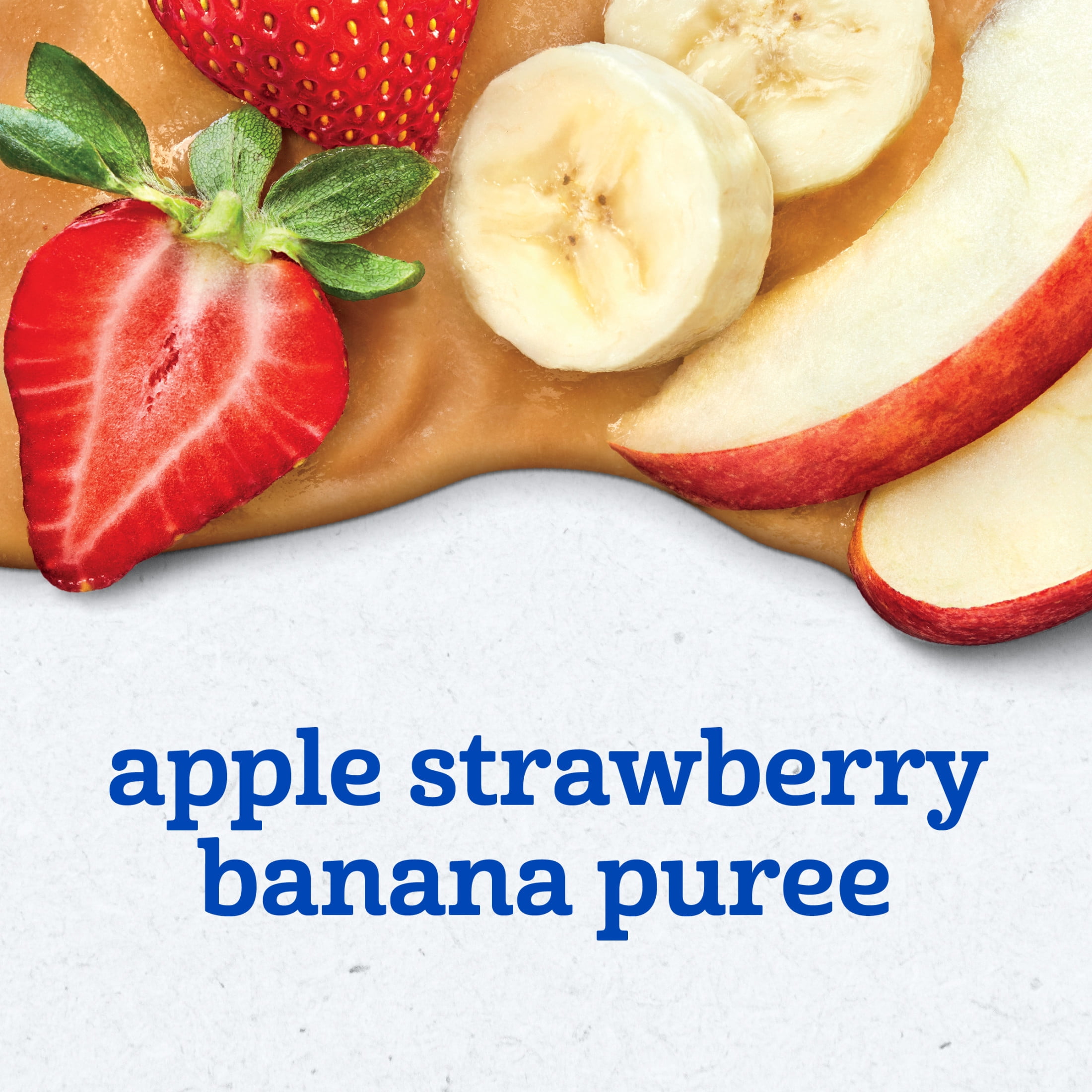(3 pack) Gerber Stage 2 Baby Food, Apple Strawberry Banana Puree Pouch 3.5 oz