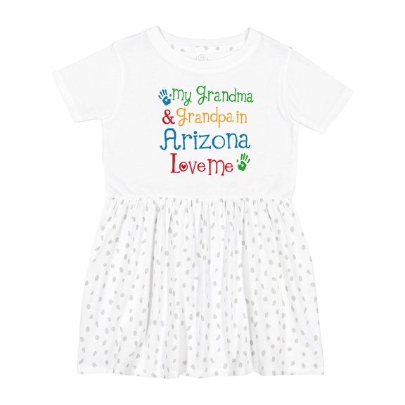 Inktastic Arizona Grandma Grandpa Love Me Girls Toddler Dress