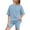 Light Blue, variant on Spazoro Little & Big Girls Leisure Outfit Sets, 2-Pieces Crew Neck Summer Solid Color Short Sleeve Shirt and Shorts Sets Light Blue Size 5 T