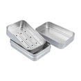 thumbnail image 2 of Jabonera de viaje de aluminio con tapa, jabonera ligera de metal, soporte para jabones para camping, gimnasio, viajes, hogar, baño, almacenamiento, 2 of 8