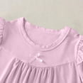 thumbnail image 6 of CHEEREAM Nightgown Dress For Girls Pleated Summer Short Sleeve Ruffle Hem Swing Mini Dresses for Kids Bowtie Decorated Daily Wear, 6 of 8