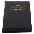 thumbnail image 2 of Versatile Coin Book for Collectors with PU Cover and Transparent Slots for Home Black PVC PU 6.5x8.5 Inches, 2 of 9