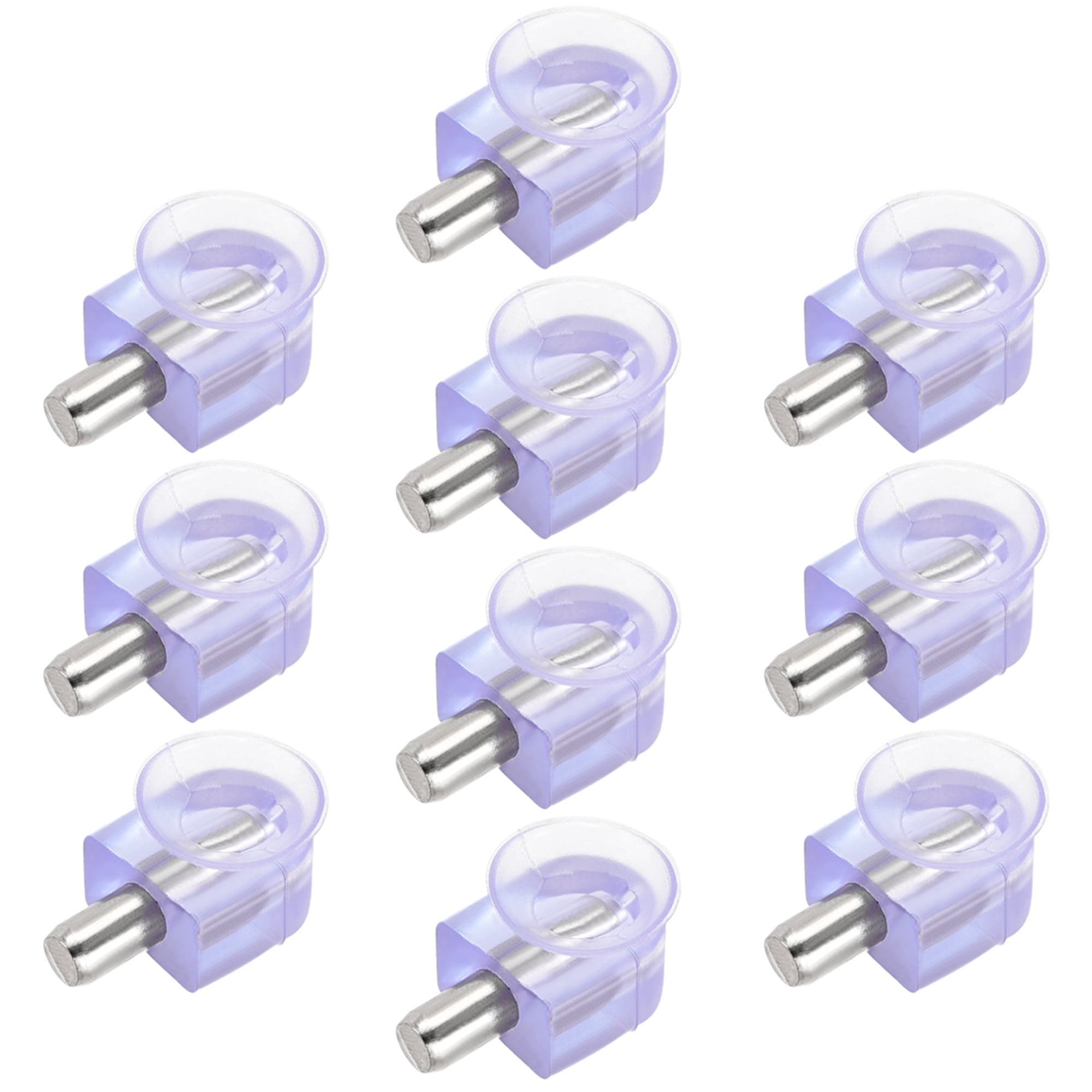 Shelf Support Pegs Glass Clamp Bracket Zinc Alloy Nail w Suction Cup