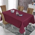 thumbnail image 2 of PiccoCasa Tablecloth Dining Table Cover Protector Indoor Burgundy 55 x 63 Inch, 2 of 8