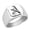 Silver, variant on Initial Royal Letter A Monogram Stainless Steel Signet Ring