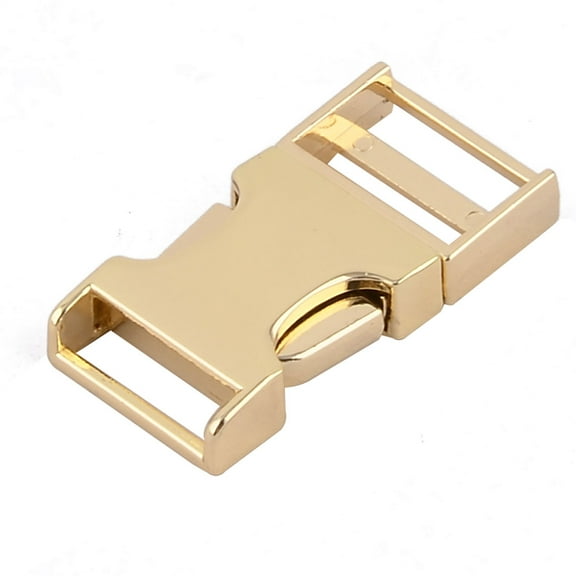 Belt Strap Bag Metal Flat Side Quick Release Buckle 0.85" Inside Width Gold Tone
