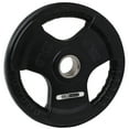 thumbnail image 1 of HolaHatha 35-Pound Olympic Rubber Coated Weight Plates with Handle, Black, 1 of 11
