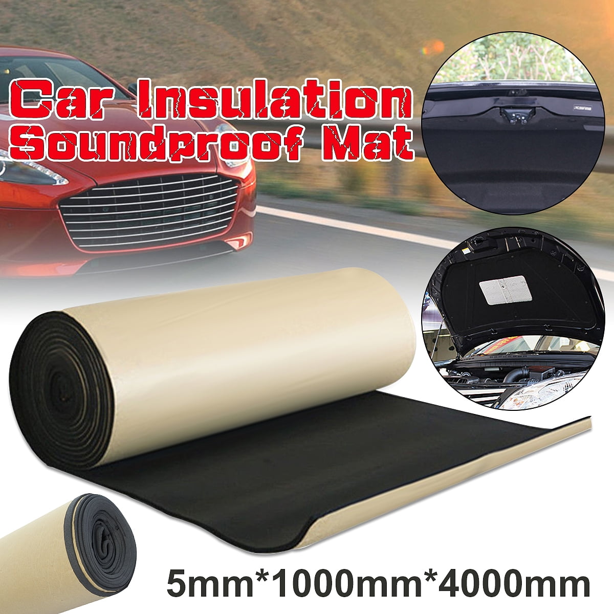 157''x39'' 5MM Sound Deadener Car Heat Shield Insulation Deadening Material Mat 
