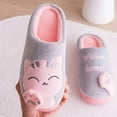thumbnail image 2 of Pantuflas con diseño de gato Homehacks Gris T-5, 2 of 3