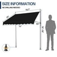 thumbnail image 3 of Tcbosik Manual Retractable Awning for Patio, 78.7" x 59.1" Adjustable Canopy with UV Protection for Backyard, Garden, Balcony, Black, 3 of 10