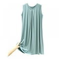 thumbnail image 1 of Modal Lingere Chemise de Nuit Sans Manches pour Femmes Robe de Nuit d'Été Camisoles Solides Chemises de Nuit, 1 of 9