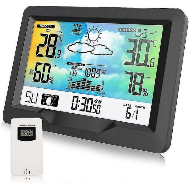 Wireless Weather Station, Radio Weather Station With Outdoor Sensor, Multifunction Radio