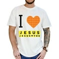 thumbnail image 5 of I Love Jesus Waffle Heart T-Shirt – Funny Christian Breakfast Graphic Tee, Casual Unisex Cotton Top, Soft and Comfortable, 5 of 7