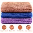thumbnail image 5 of 3 Pieces African Bath Sponges with Ropes African Back Scrubbers African Net Sponge Smoother Long Net Shower (Purple, Blue, Coffee), 5 of 5