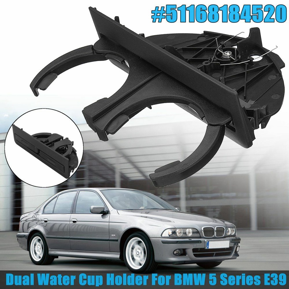 Black Rear Dual Drink-Cup Holder For 