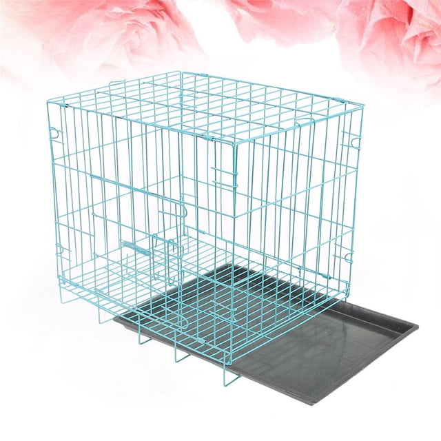 OUNONA Cage pour Chien d'Intérieur en Fer Bleu 1 Pce pour Repos des Animaux