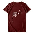 thumbnail image 4 of Busydd Womens Summer Tops Short Sleeve Crewneck Casual Dressy Tops Shirts Soft Fashion Floral Printed Blouses Loose Fit Basic Tops Tees, 4 of 7