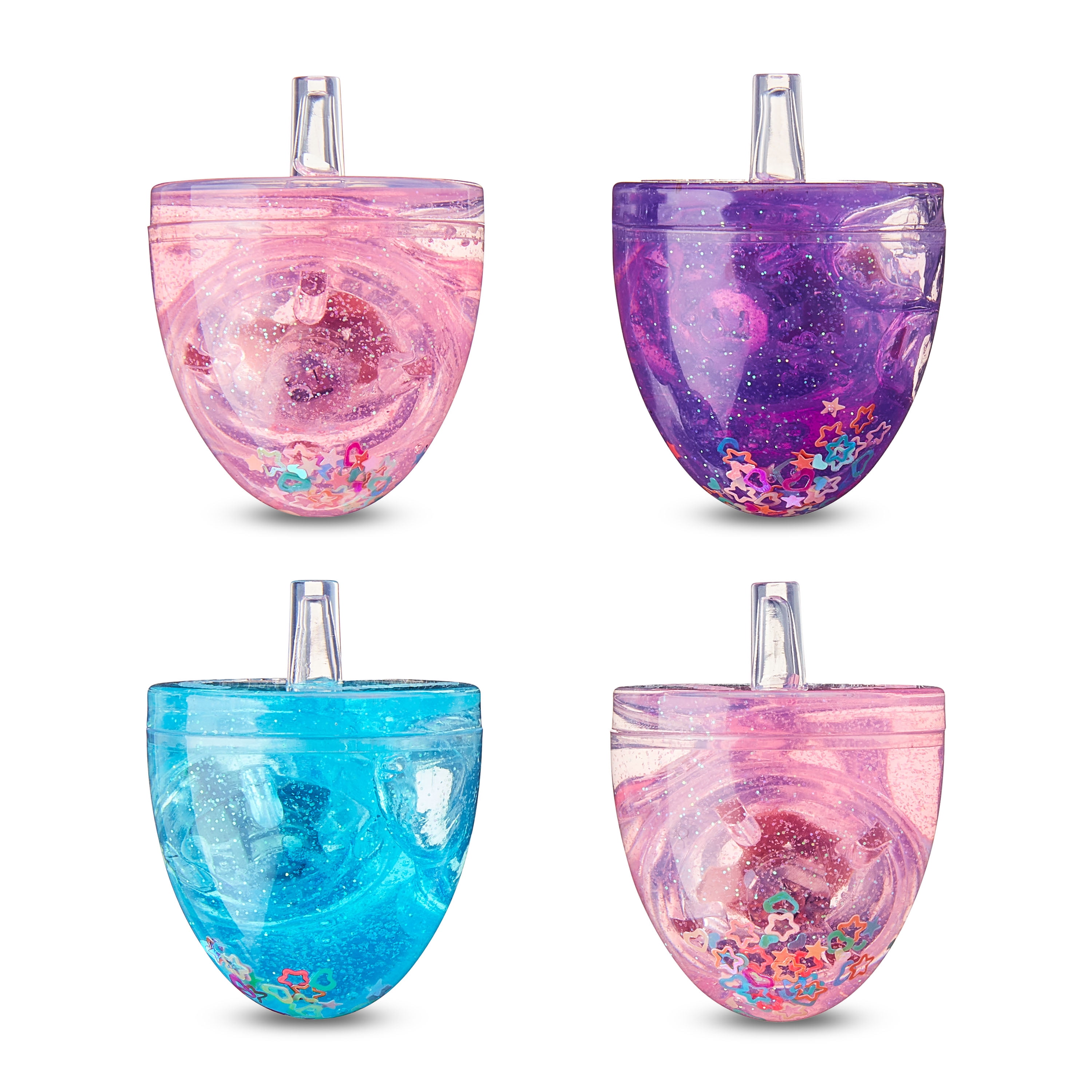 Multi-Color Light-Up LED Spin Top Slime Party Favors, 4 Count, by Way To Celebrate
