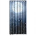 thumbnail image 1 of ABPHQTO Hombres Bajo la Luna Cortina de Ducha Cortina de Ducha Impermeable 90x180 cm, 1 of 2