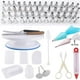 thumbnail image 1 of Xelparuc Suministros para decoración de pasteles, puntas para glaseado, puntas para manga pastelera, kit profesional para decoración de cupcakes, suministros para hornear, soporte giratorio para plato giratorio, mangas pasteleras y juego de puntas, herramientas para repostería (80 piezas) Vhermosa, 1 of 6