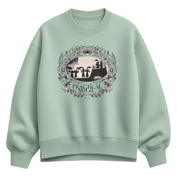Practical Magic - Ornate Frame Oversized Fleece Crew Sweatshirt