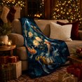 thumbnail image 3 of Koi Fish with Lotus Flowers in Blue Water, Serene Asian Style for Fish Lovers, Garden Pond Motif and Housewarming Gift, Cozy Flannel Blanket for Sunroom and Bedroom, Home Decor, 3 of 9