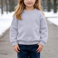 thumbnail image 5 of Bixock Toddler Boys Sweatshirts Long Sleeve Tops Fleece Crew Neck Pullover Top Solid Color Casual Tops Soft Warm Breathable Daily Wear Boys Clothings, 5 of 7