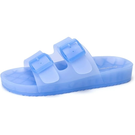 

Women s Comfort Slides Double Buckle Adjustable EVA Flat Sandals