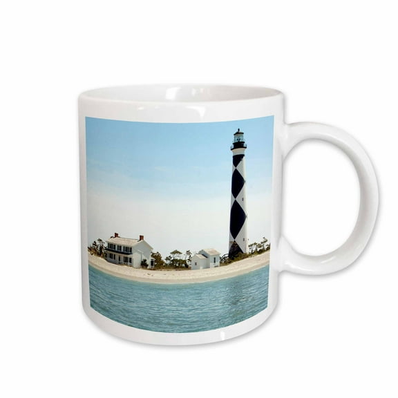 3drose, North Carolina, Cape Lookout Lighthouse - Us34 Lse0035 - Lynn Seldon, 15oz Mug