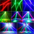 thumbnail image 2 of 2Pcs Spider Moving Head Lights, Mini DJ Laser Lights, 9 LED RGB Head Flash Effect Lights, DMX-512 and DMX-512 Sound Activated Stage Light for Wedding Disco Party, 2 of 7