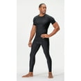 thumbnail image 3 of DEVOPS 3 Pack Men's Athletic Short Sleeve Compression Shirts (2X-Large, Black/Black/Black), 3 of 7