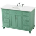 thumbnail image 3 of Elegant Lighting VF12348AW-VW Otto 48" Free Standing Single Basin Vanity Set - Off White, 3 of 7