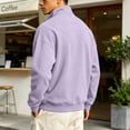 thumbnail image 5 of Domuza Mens Quarter Zip Lapel Collar Pullover Casual Lightweight Fleece Solid Color Comfort Soft Sweatshirt, 5 of 7