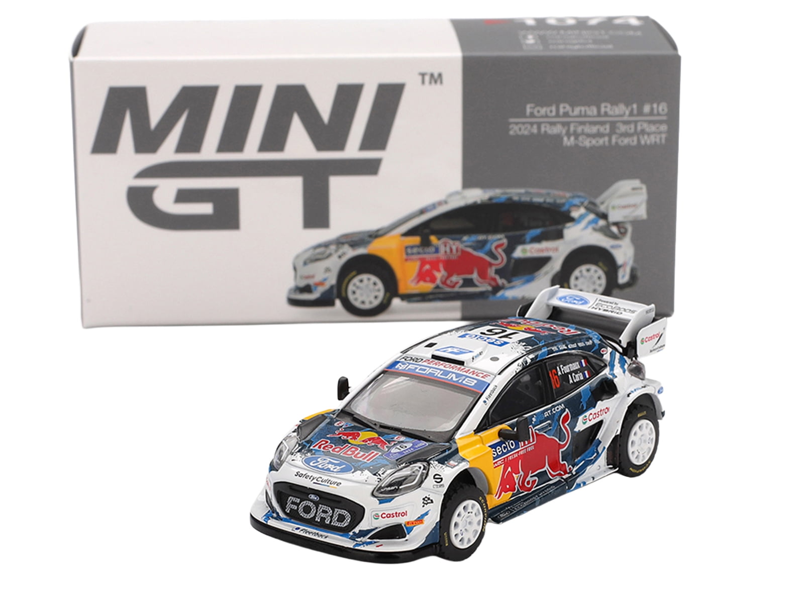 Ford Puma Rally1 #16 "M-Sport Ford WRT" 3rd Place "Rally Finland" (2024) Limited Edition 1/64 Diecast Model Car by Mini GT