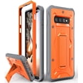 thumbnail image 1 of ArmadilloTek Vanguard Case Compatible with Samsung Galaxy S10+ Plus Military Grade Full-Body Rugged with Built-in Kickstand [Screenless Version] - Orange, 1 of 5