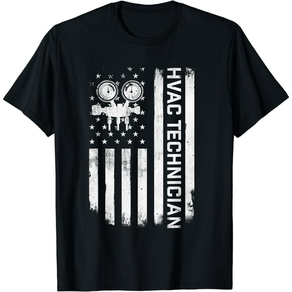 t-shirtPatriotic HVAC Technician US Flag AC Repairman HVAC Tech T-Shirt mens t shirt，black，women，funny，misfits，men，journey