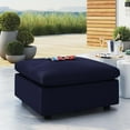 thumbnail image 2 of Ottoman Lounge Chair, Sunbrella, Blue Navy, Fabric, Modern Contemporary, Outdoor Patio Balcony Cafe Bistro Garden Furniture Hotel Hospitality, 2 of 5