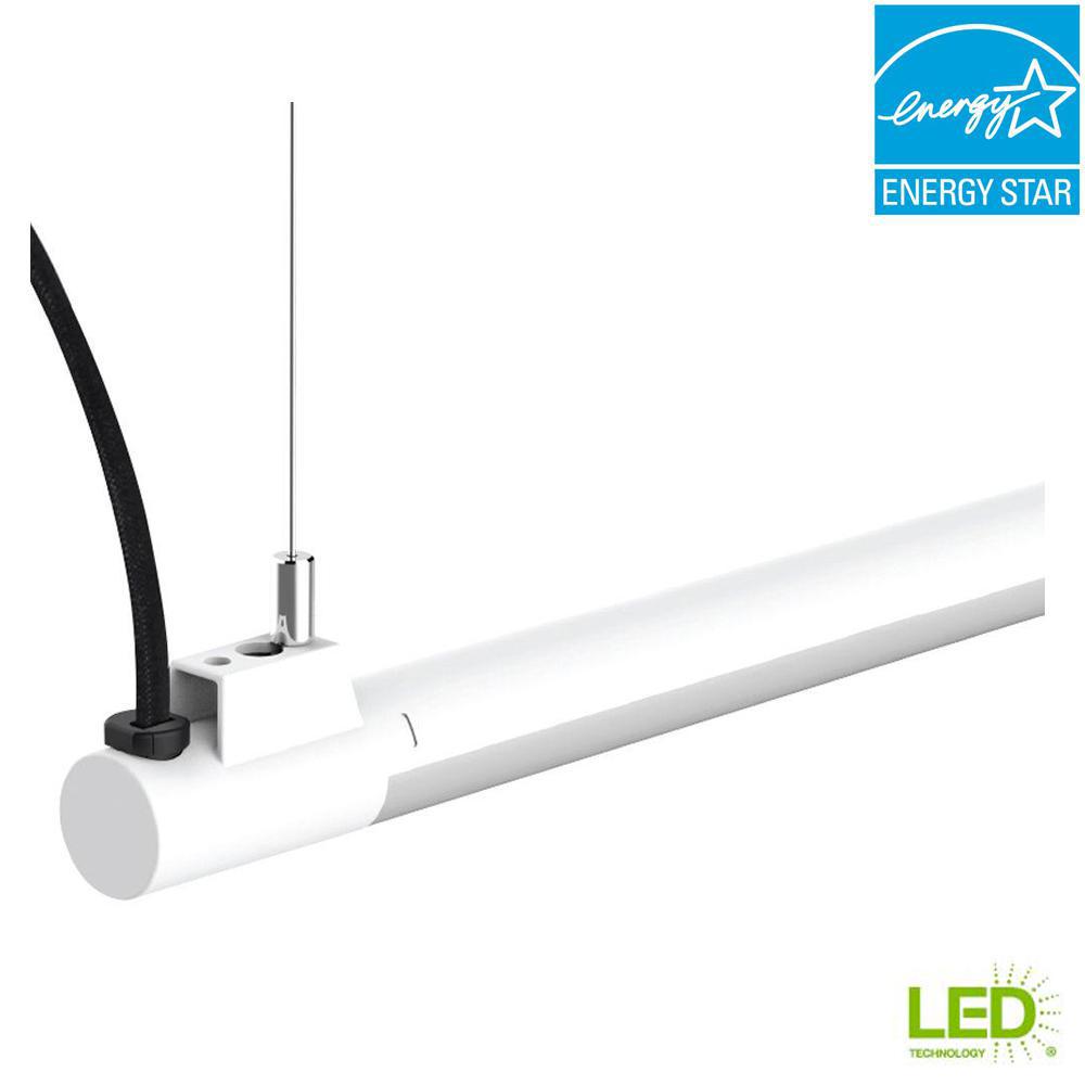 Commercial Electric 4 ft. 1Light 19Watt White Integrated LED Utility