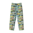 thumbnail image 2 of Vsdgher Hawaiian Style Print Mens Pajama Pants Sleep & Lounge Pants, PJ Bottoms With elastic waistb and Pockets, 2 of 5