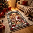 thumbnail image 5 of Cififendec Oversized Christmas 3D Visual Area Rug, 31.5"×19.68", Vintage Santa Themed Embossed Floor Mat for Xmas Living Room Floor Laying, 5 of 7