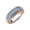 Blue Topaz, variant on TriJewels 0.63 ctw Round Lab Created Alexandrite Two Toned and High Polished Edges Men Wedding Band (8 mm) in 10K White Gold