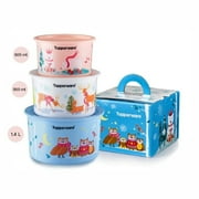 Tupperware One Touch Topper Christmas Print Beautiful Kitchen Dry Storage Set